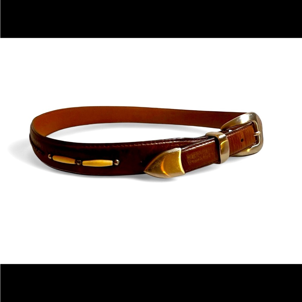 Orvis Leather Beaded Western Belt - Size 34